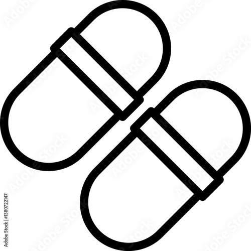 slipper Illustration on a white background