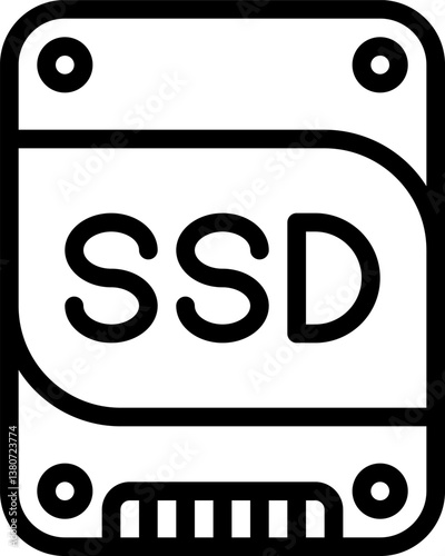 ssd Illustration on a white background