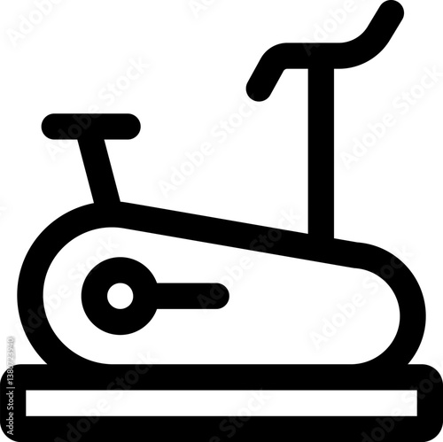 stationary bike Illustration on a white background