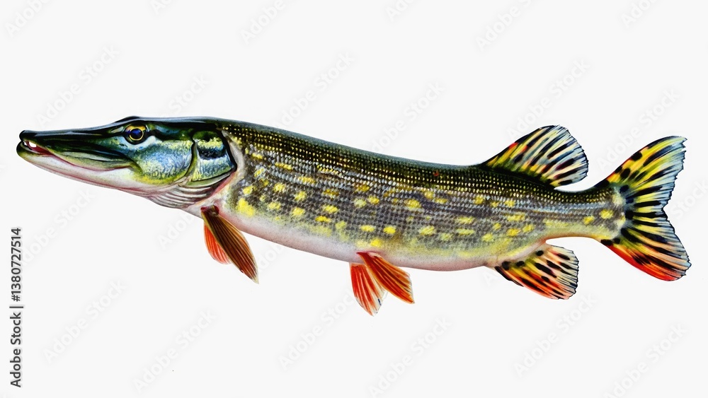 Fototapeta premium A fish suspended in mid-air, without any visible support or water