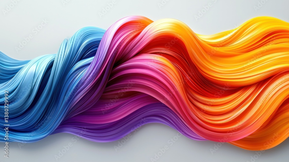 Vibrant Rainbow Swirl: An Abstract Digital Art Vibrant Rainbow Swirl: An Abstract Digital Art
