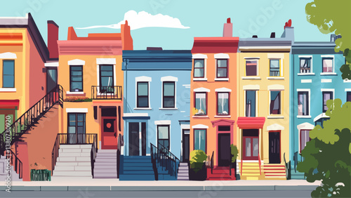 Montreal's Plateau with Staircases and Murals in Digital Art