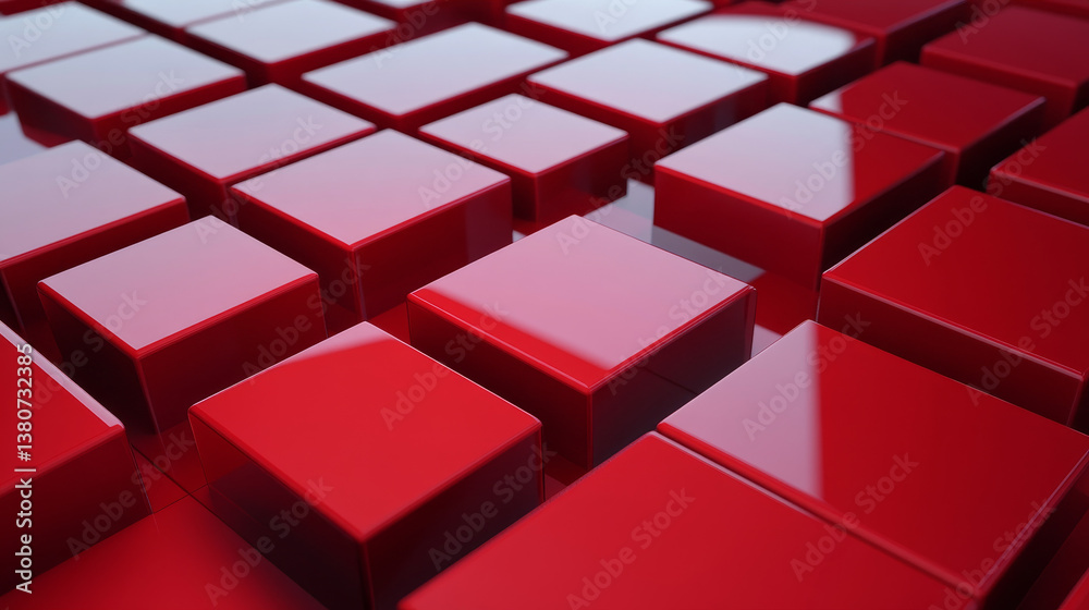 Vector illustration of 3d square. Red variant Vector illustration of 3d square. Red variant