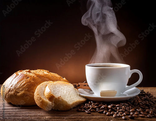 コーヒーとパン