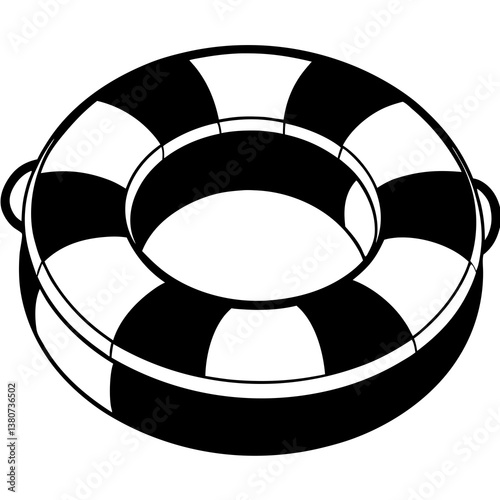 black and white lifebuoy
