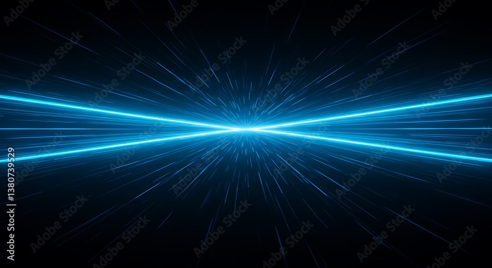 Abstract Blue Light Rays, Energy Burst, Digital Background AI Generated Abstract Blue Light Rays, Energy Burst, Digital Background AI Generated