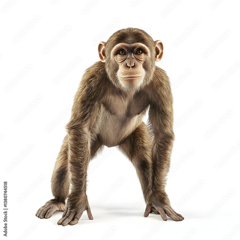 Naklejka premium monkey in background white
