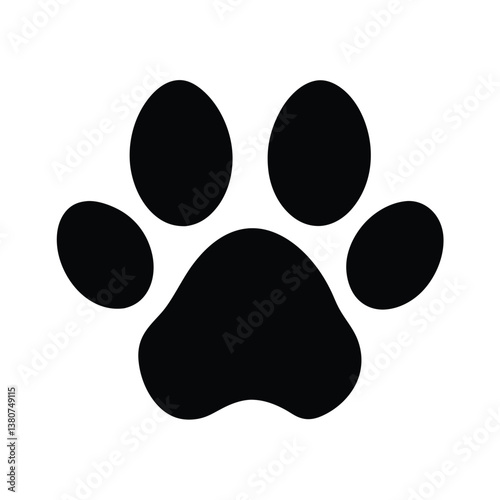 dog paw print vector illustration