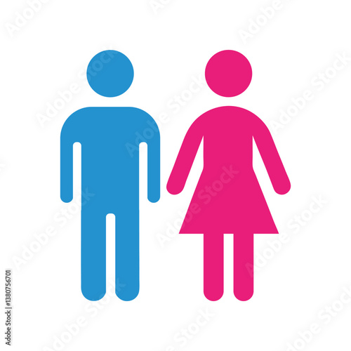 Wallpaper Mural Simple Male and Female Gender Icons on White Background Torontodigital.ca