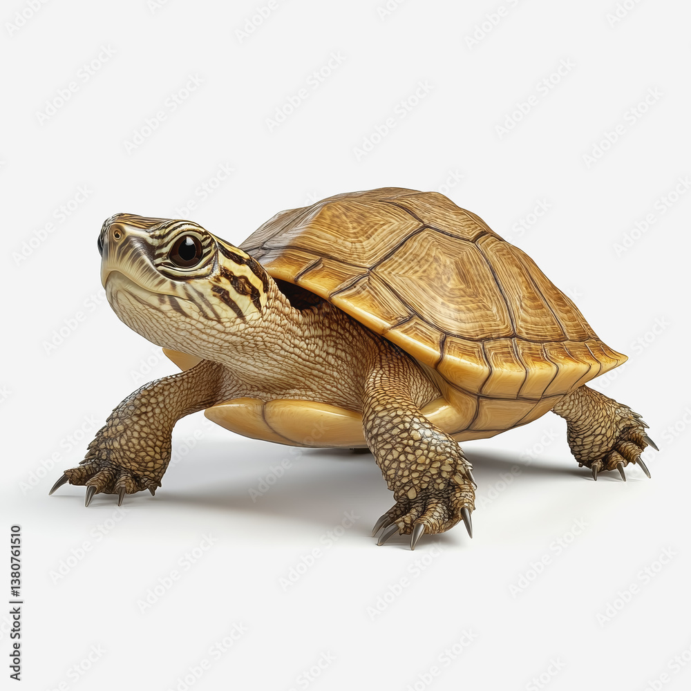 Obraz premium Cute snapping turtle in a playful pose with a bright expression showcasing its unique features and charm