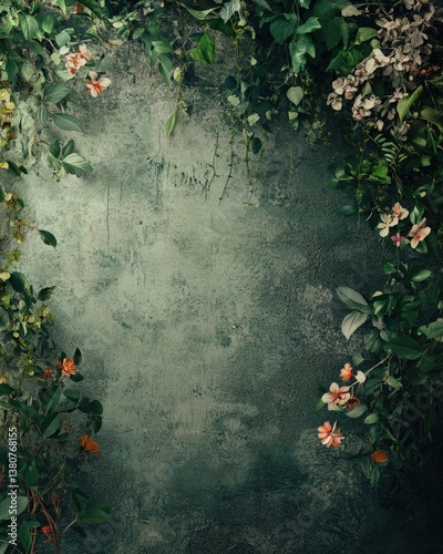 Wallpaper Mural Lush green studio background with a botanical theme for fresh portraits Torontodigital.ca