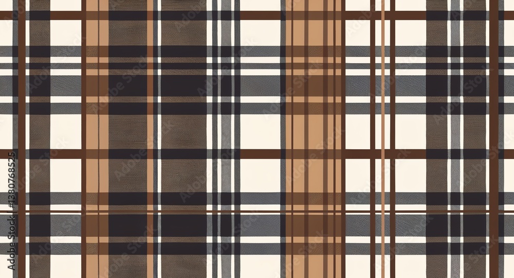 custom made wallpaper toronto digitalPlaid pattern in chocolate and cream clothing in illustration background