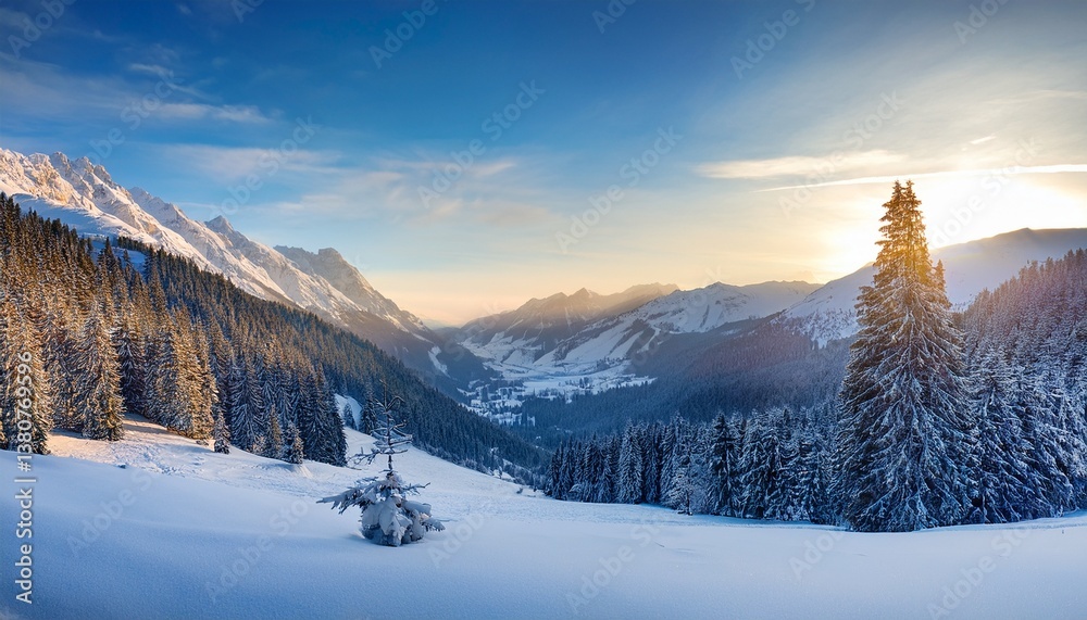Fototapeta premium winter landscape in the mountains
