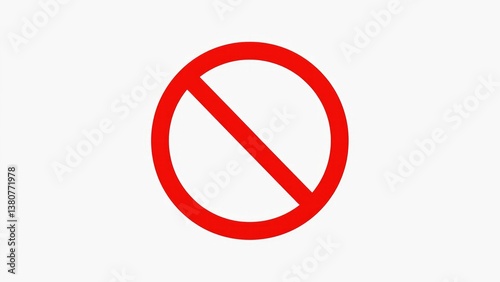 Free Download A simple no entry sign on a white background - GFXLoad
