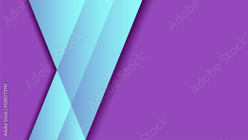 Purple and cyan modern papercut background with layered abstract design. Perfect for branding, web, social media, and print. High-quality vector, fully scalable and editable