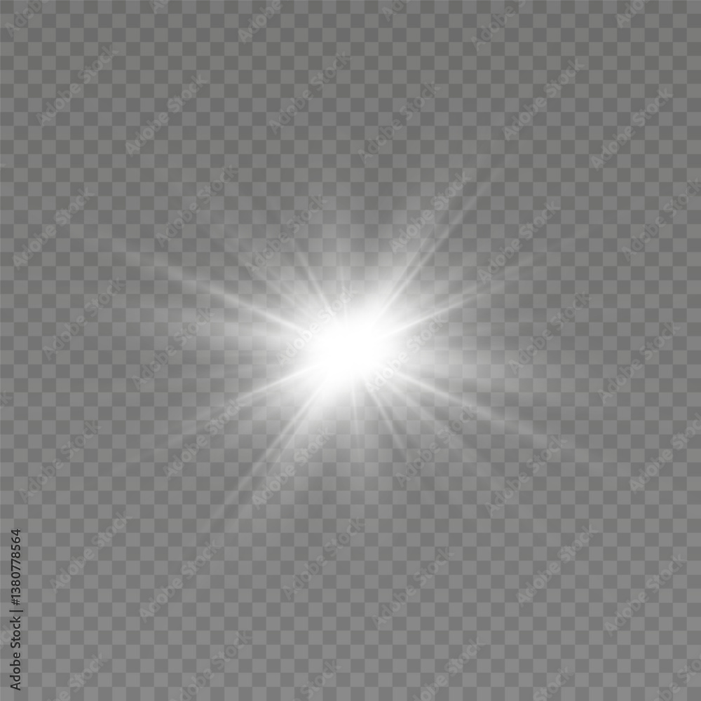 Bright flash of light. Glow effect. White light. Bright flash of light. Glow effect. White light.