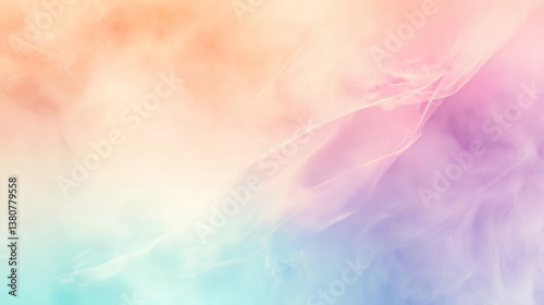 Serene pastel fabric texture soft dreamy colors ethereal rainbow hues delicate sheer material gentle flowing folds light airy feel calm peaceful mood subtle gradients elegant