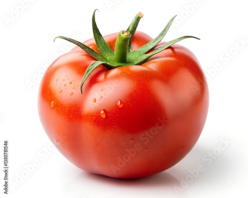 Red tomato isolated on white background © Jannatul