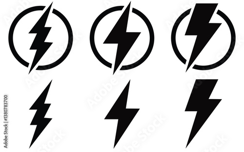Lightning bolt icon Electric vector icons ofvs85 OutlineFilledVectorSign  - lightning bolt vector icon