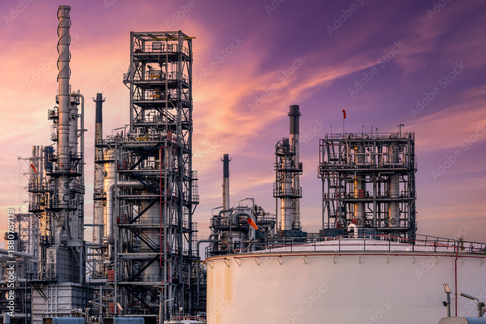 Oil and gas refinery industrial factory plant at oil and gas refinery zone, Business oil and gas industrial plant, Oil and gas refinery petrochemical plant industrial.