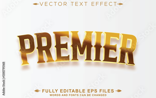 Editable premier 3d text effect, grand opening text style template