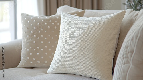  Cozy Decorative Pillows on Light-Colored Couch