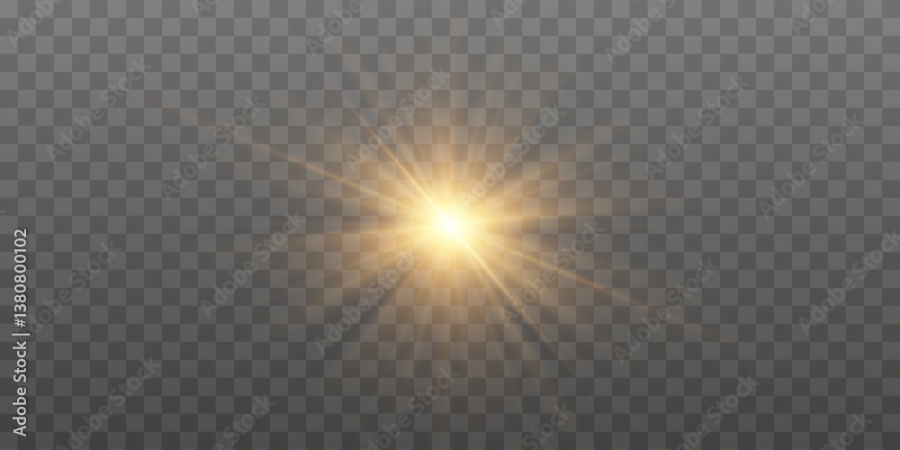 Vector glow. Shiny bright light. Yellow star. Light explosion
Vector glow. Shiny bright light. Yellow star. Light explosion