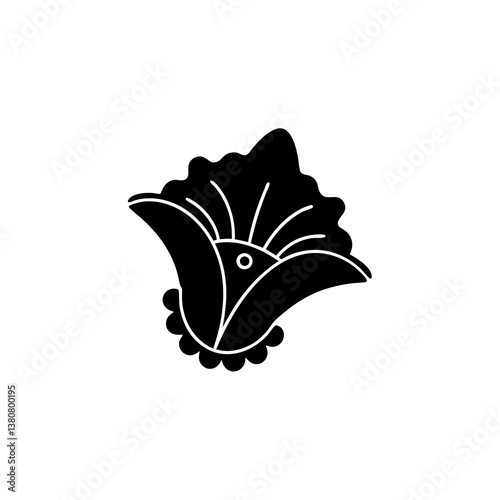 creative details Shankhpushpi Conch Flower Icon vector illustration