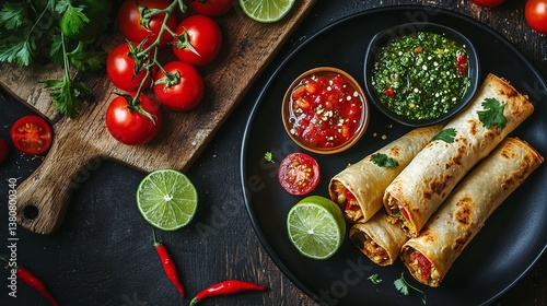Fresh Mexican Vegetable Tacos with Vibrant Salsas
