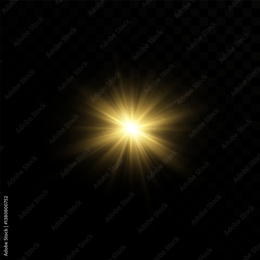 Vector glow. Shiny bright light. Yellow star. Light explosion
Vector glow. Shiny bright light. Yellow star. Light explosion
