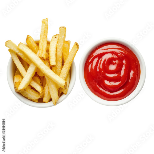 Crispy French Fries with Dipping Ketchup