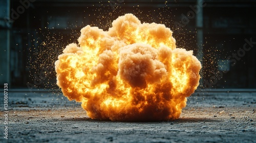 Fiery Explosion: A Dramatic Visual of Combustion and Energy