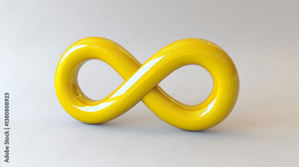 Infinity yellow Icon sign, template design element, Vector illustration Infinity yellow Icon sign, template design element, Vector illustration