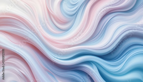 Flowing abstract waves digital art soft color palette tranquil environment aesthetic viewpoint fluid concept for artistic inspiration
