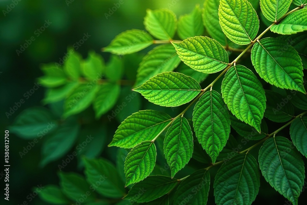 Nature's intricate leaf arrangement creating a visual rhythm , botanical, growth Nature's intricate leaf arrangement creating a visual rhythm , botanical, growth
