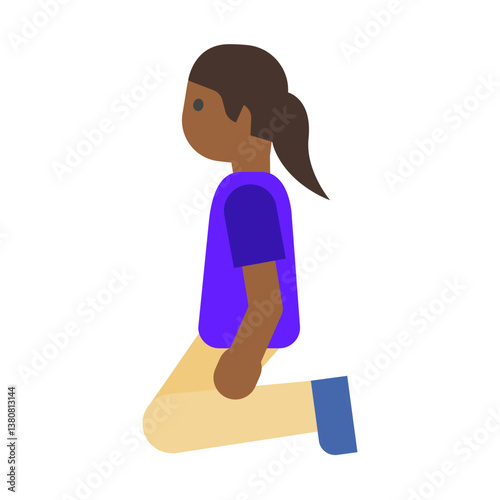 Kneeling Girl (Purple Shirt)
