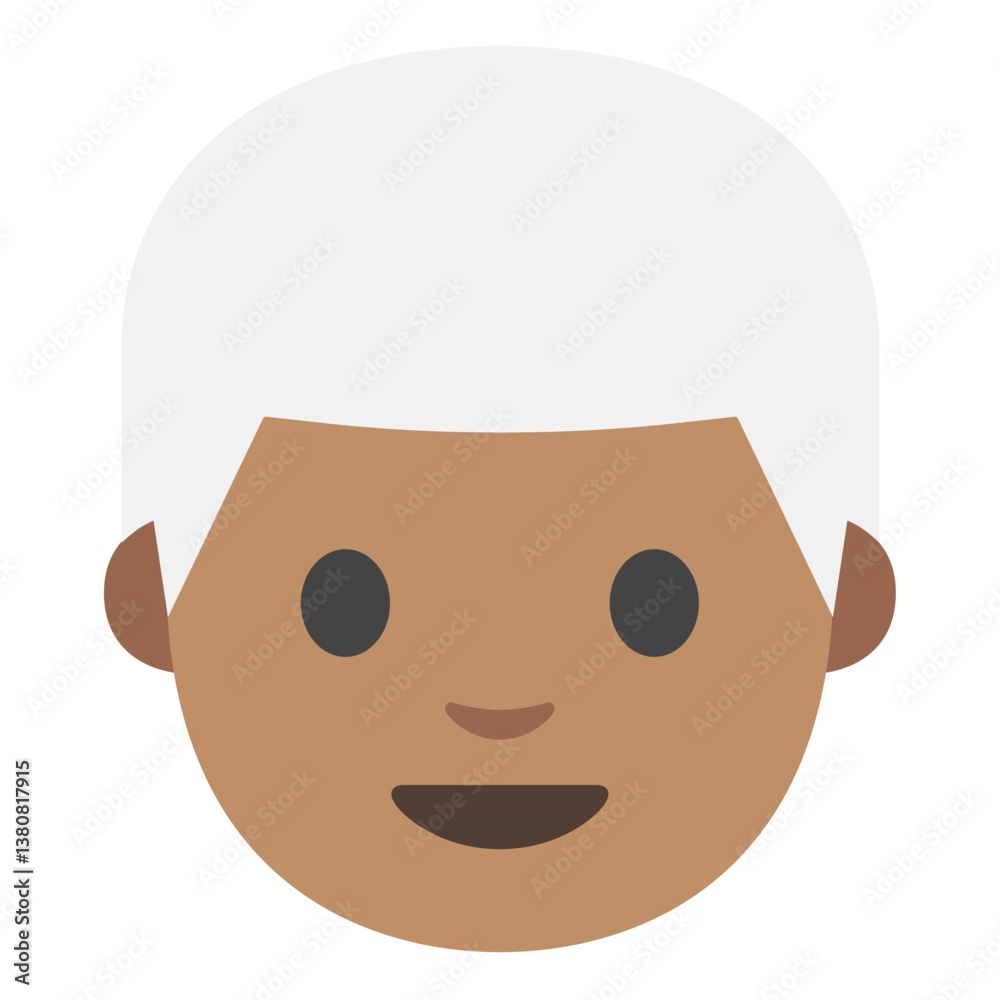 Fototapeta premium White Hair Emoji 