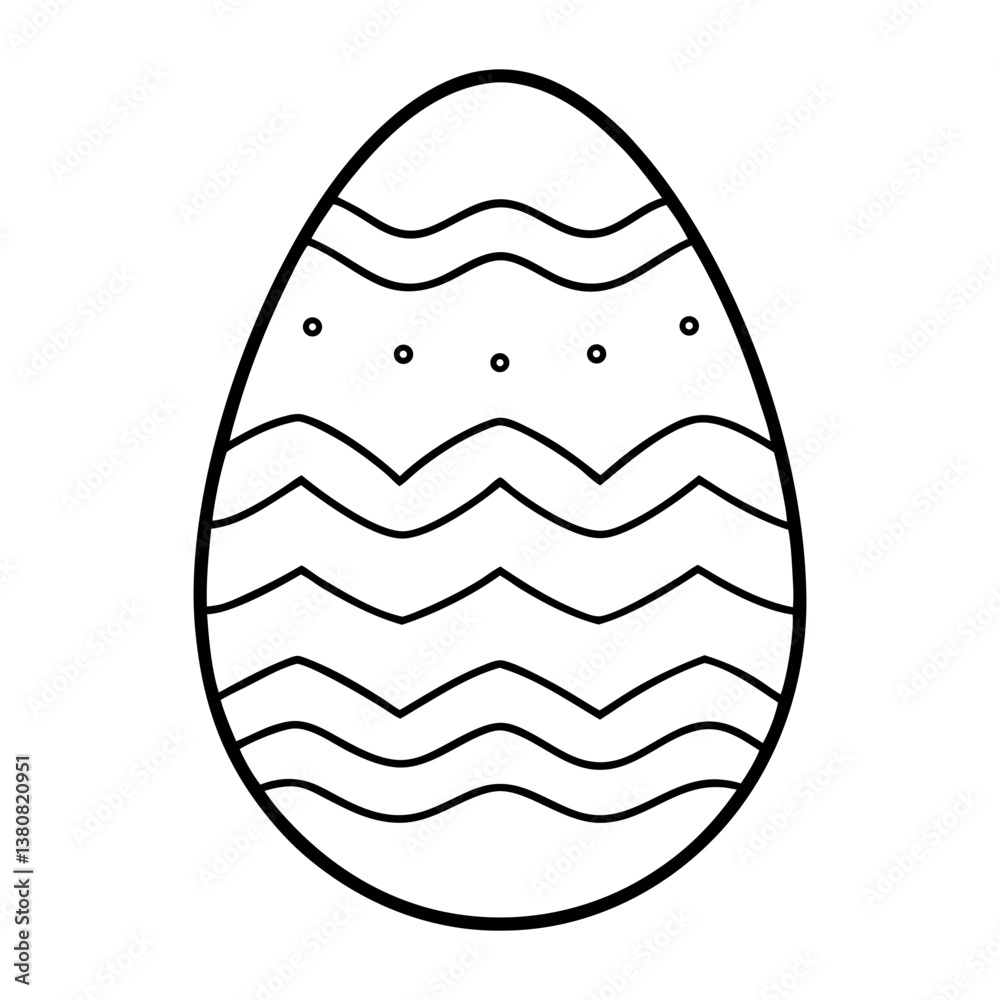 Simple decorated Easter egg Simple decorated Easter egg