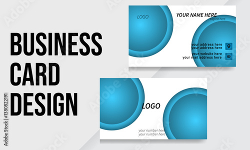 Business card template. Editable.