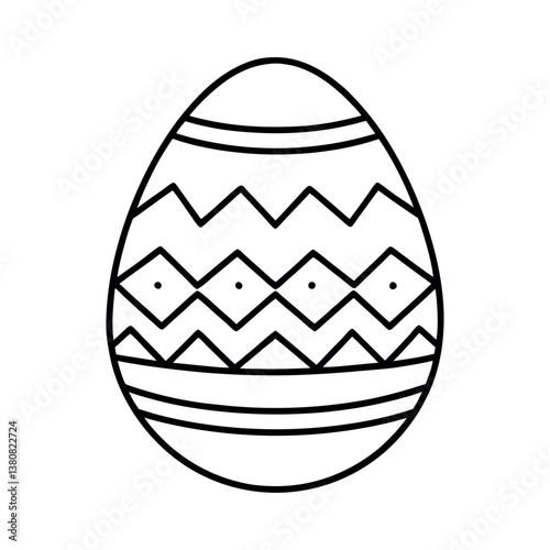 Simple decorated Easter egg