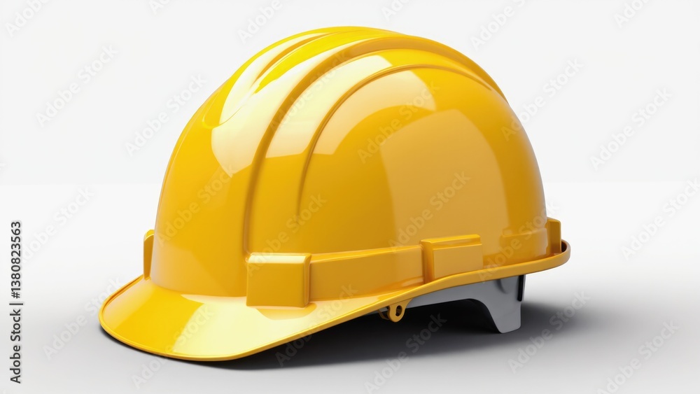 A yellow hard hat sits on a table, ready for use A yellow hard hat sits on a table, ready for use