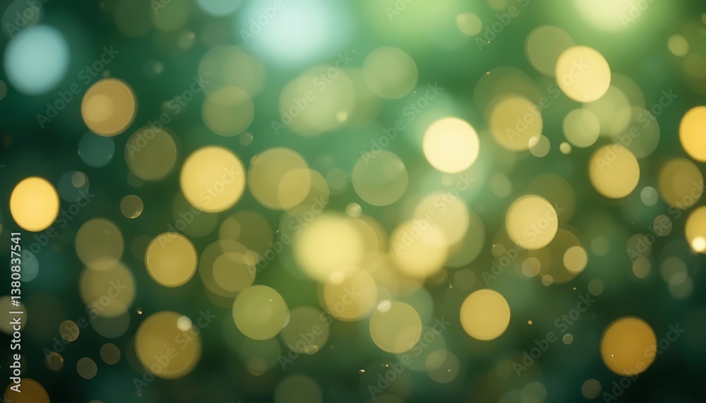 Abstract Bokeh Lights Background with Green and Gold Tones Abstract Bokeh Lights Background with Green and Gold Tones