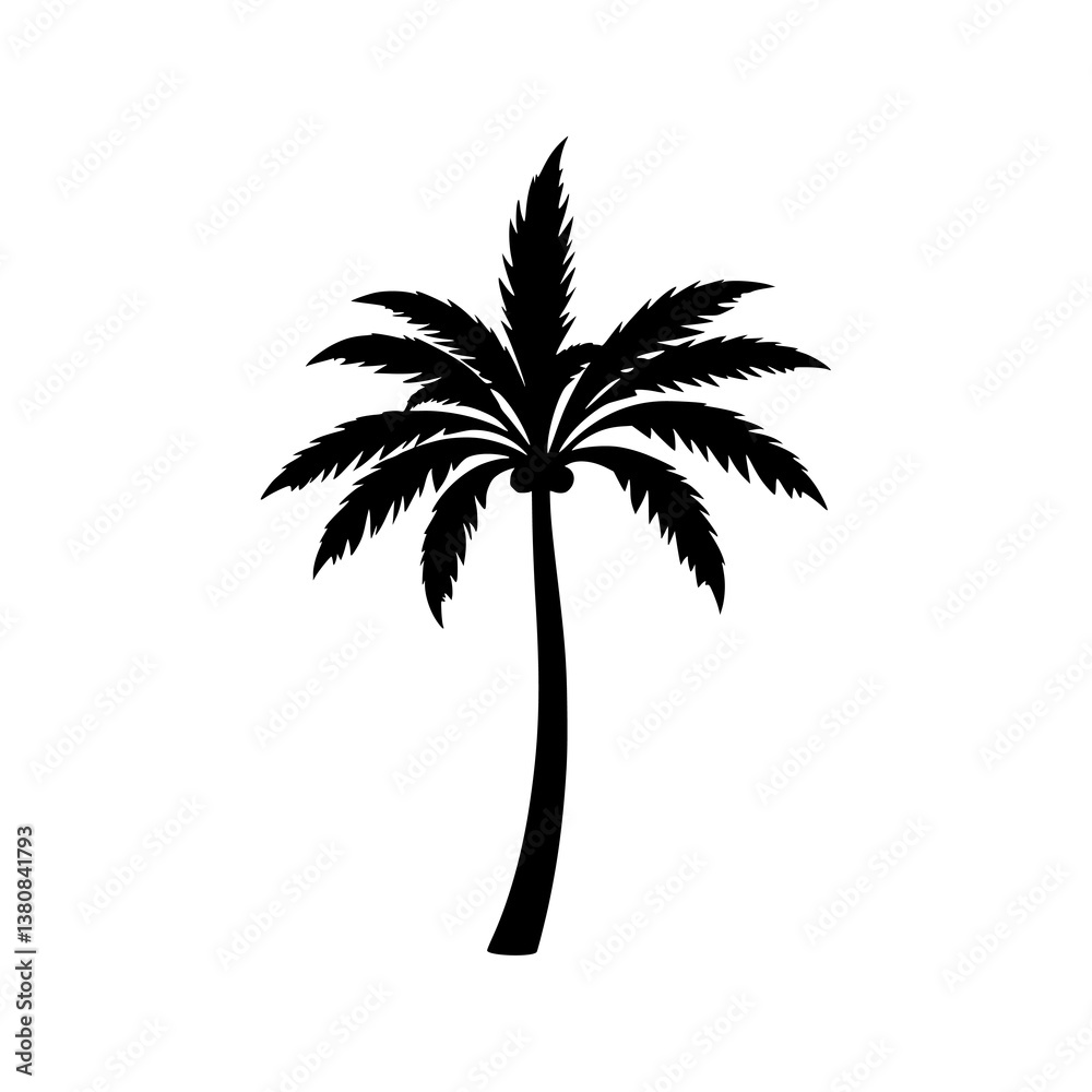 Naklejka premium palm tree silhouette
