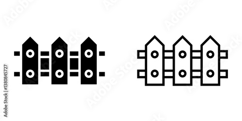 Fence icon on white background