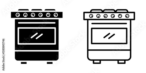 stove oven icon on white background