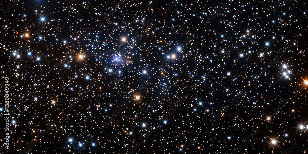Star cluster with thousands of glowing stars in deep space Star cluster with thousands of glowing stars in deep space