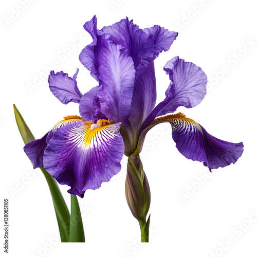 Purple Iris Flower in Bloom