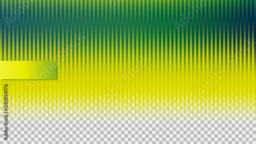 Ribbed Glass Green Yellow Gradient Effect, Polycarbonate Cosmetic BG, Distorted Corrugated Plastic or Acrylic Panel Background, Lined Window with Transparency