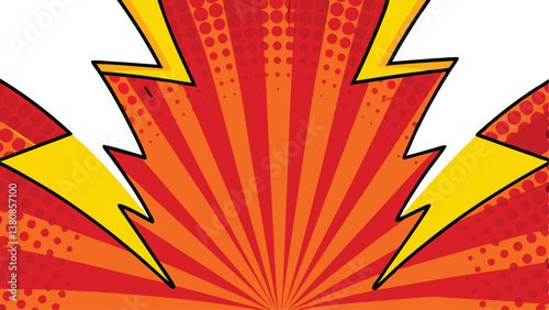 Comic Book Pop Art Explosion Background Design Elements