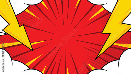 Dynamic Comic Book Pop Art Explosion Background Design